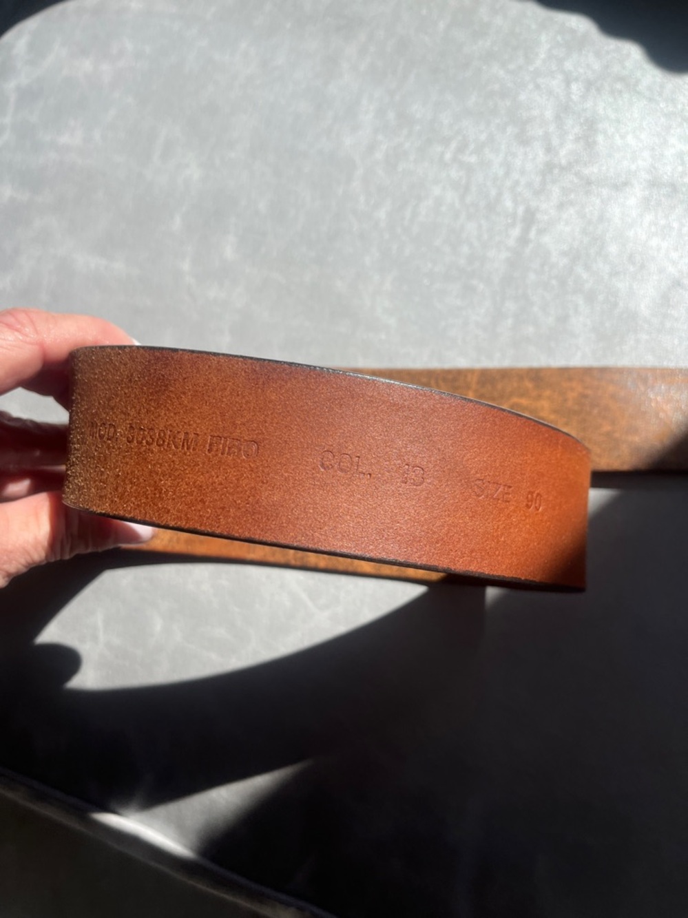 Diesel Distressed Leather Belt - Picture 5 of 6